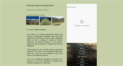 Desktop Screenshot of coloradosagelearningcenter.com